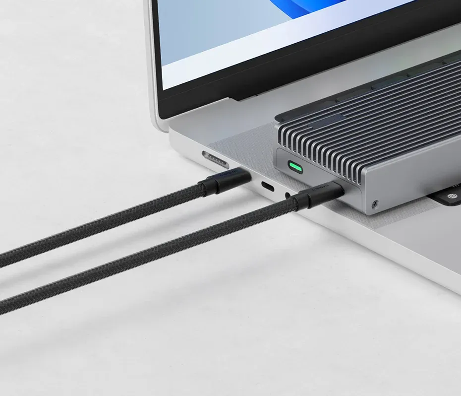 Câble USB4 Type-C Hagibis 80 Gbit/s 240 W pour charge et vidéo 8K
