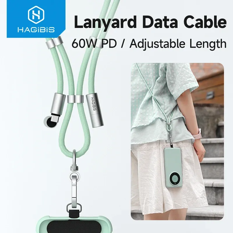 Lanière de téléphone Hagibis USB-C 2-en-1 avec câble de charge