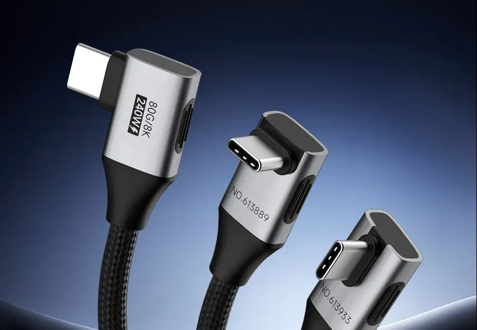 Câble USB-C coudé 240 W Hagibis pour charge rapide et données