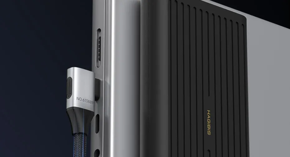 Câble USB-C coudé 240 W Hagibis pour charge rapide et données