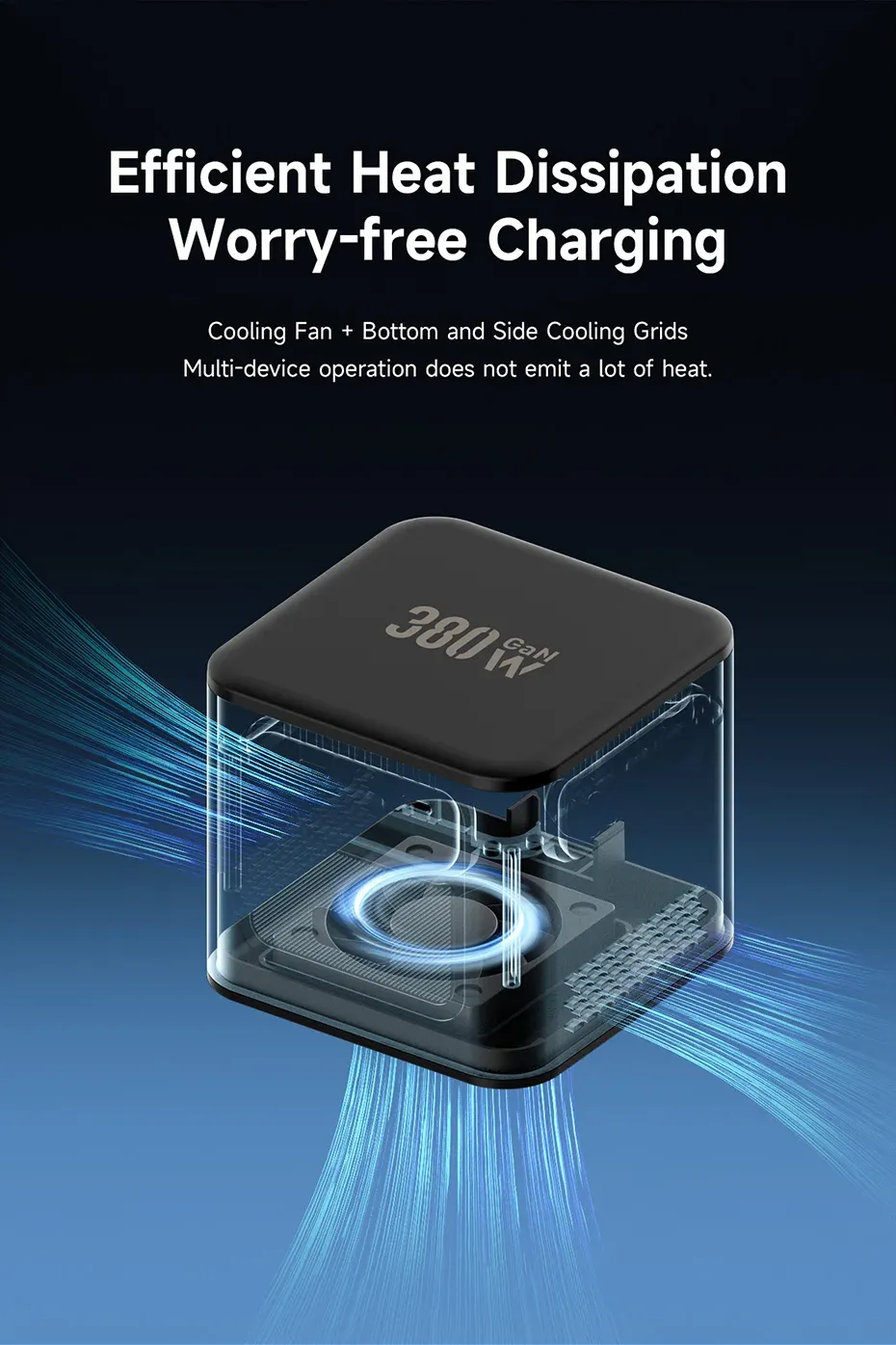 Station de charge GaN Hagibis 8 ports PD 3.1 380 W