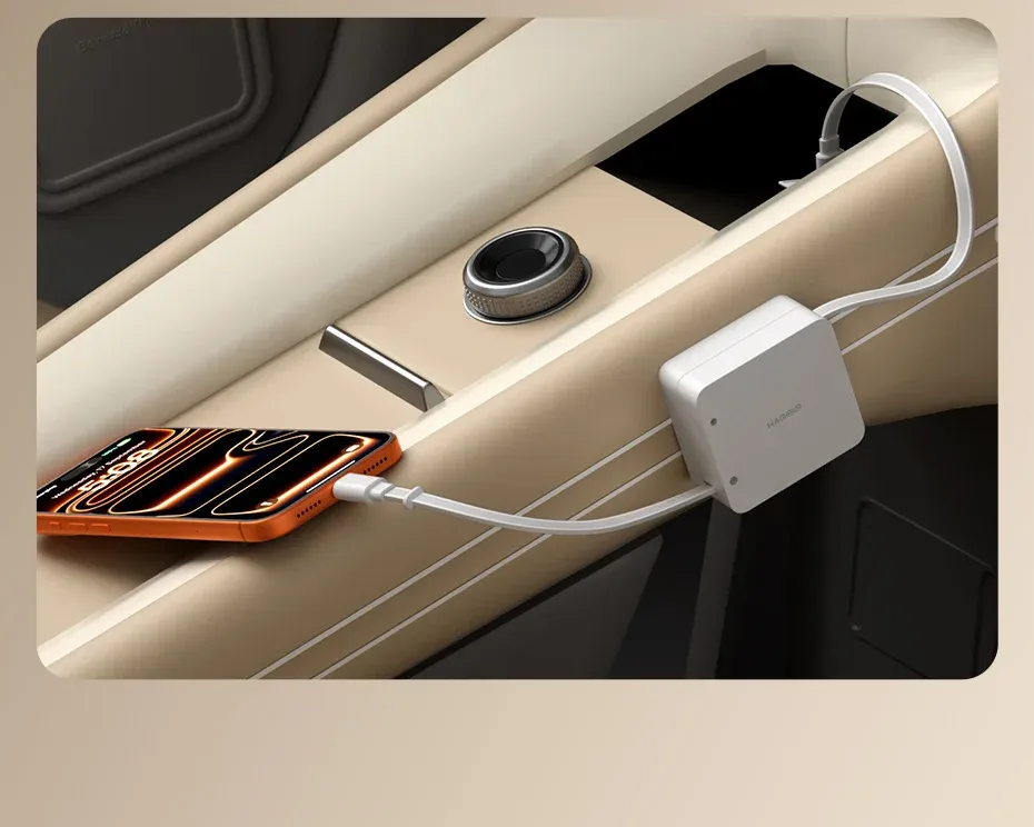Câble USB-C rétractable Hagibis 100 W pour bureau