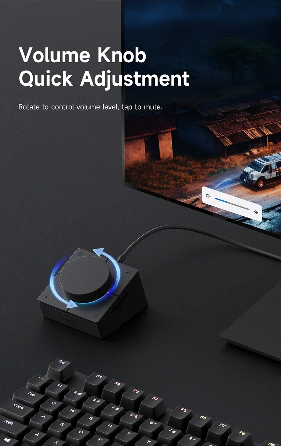 Hub USB-C Hagibis 8-en-1 avec commandes et RJ45 2,5G