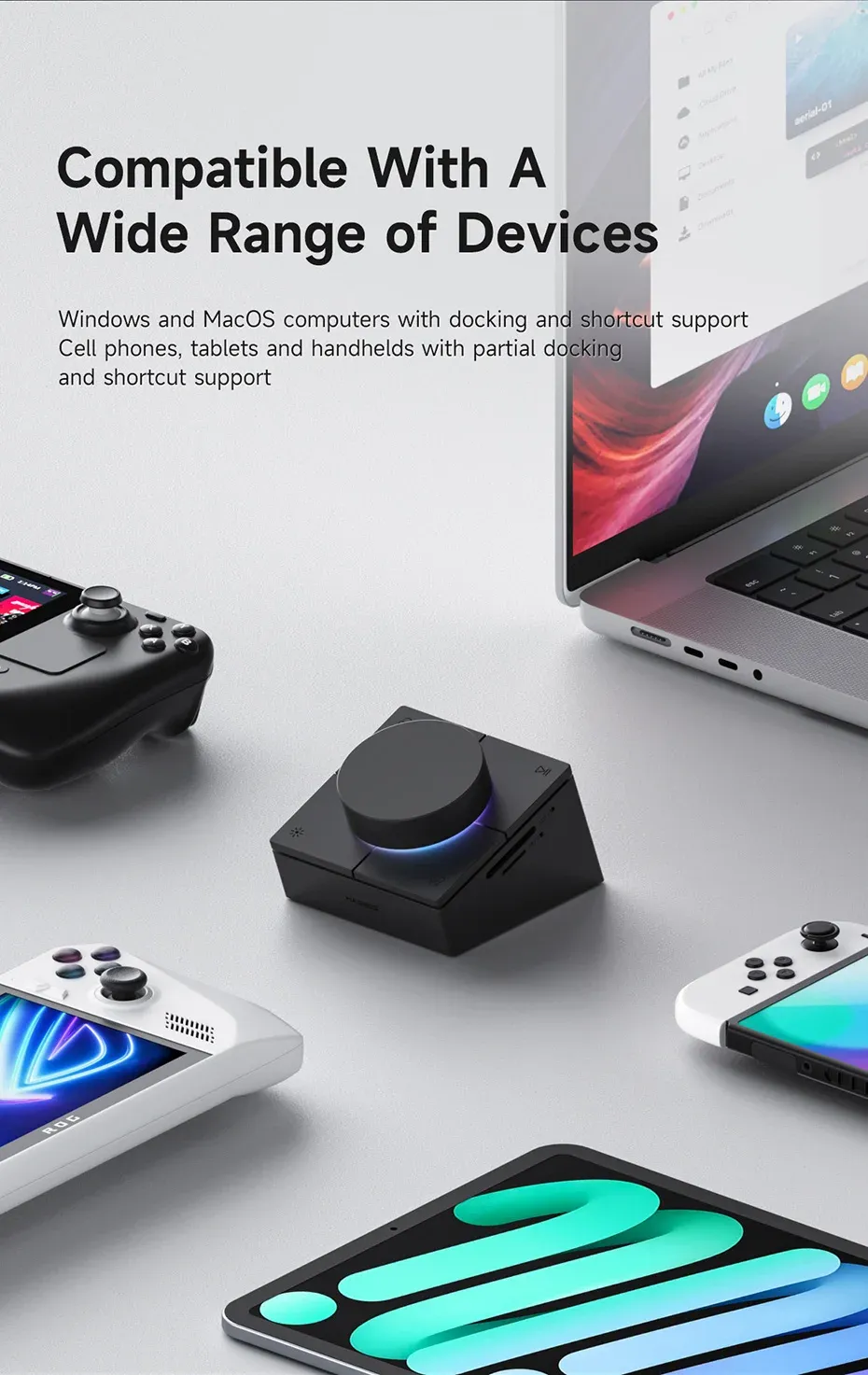 Hub USB-C Hagibis 8-en-1 avec commandes et RJ45 2,5G
