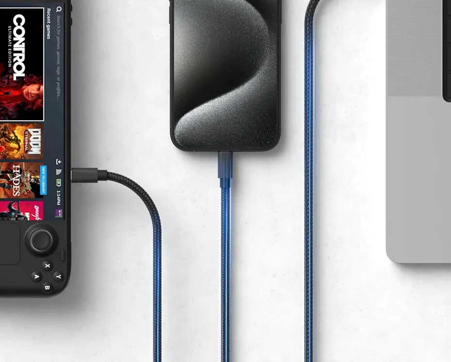 Câble USB-C Hagibis USB4 80 Gbit/s 240 W pour SSD et vidéo 8K