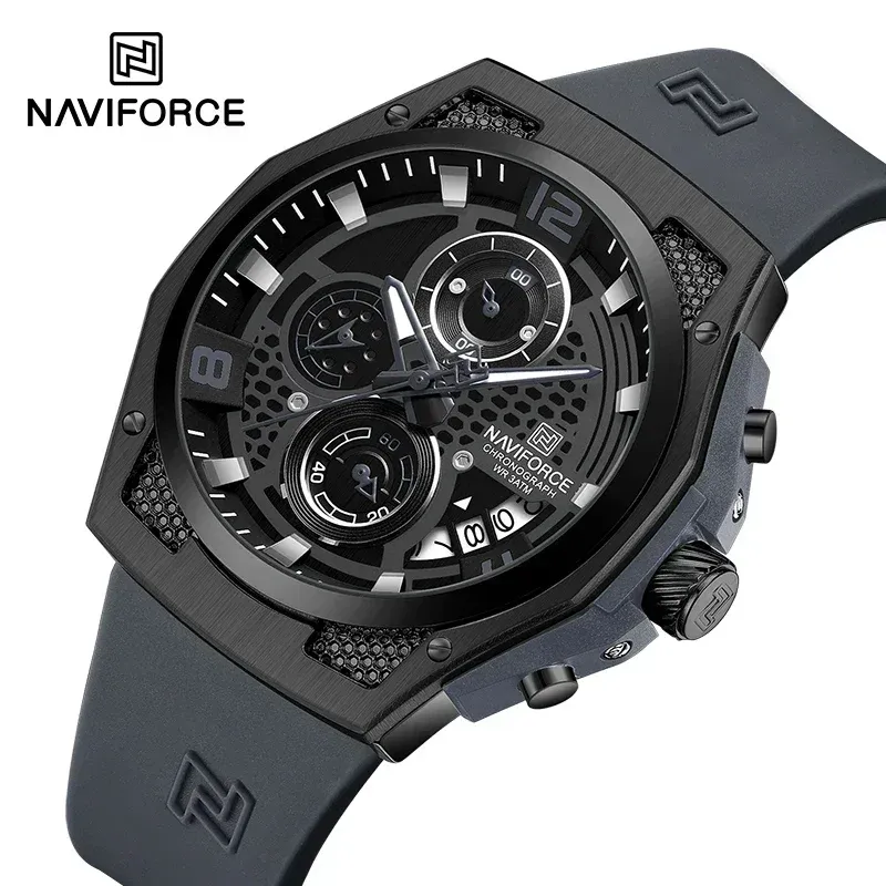 Montre NAVIFORCE NF8051T homme bicolore, quartz sport et calendrier
