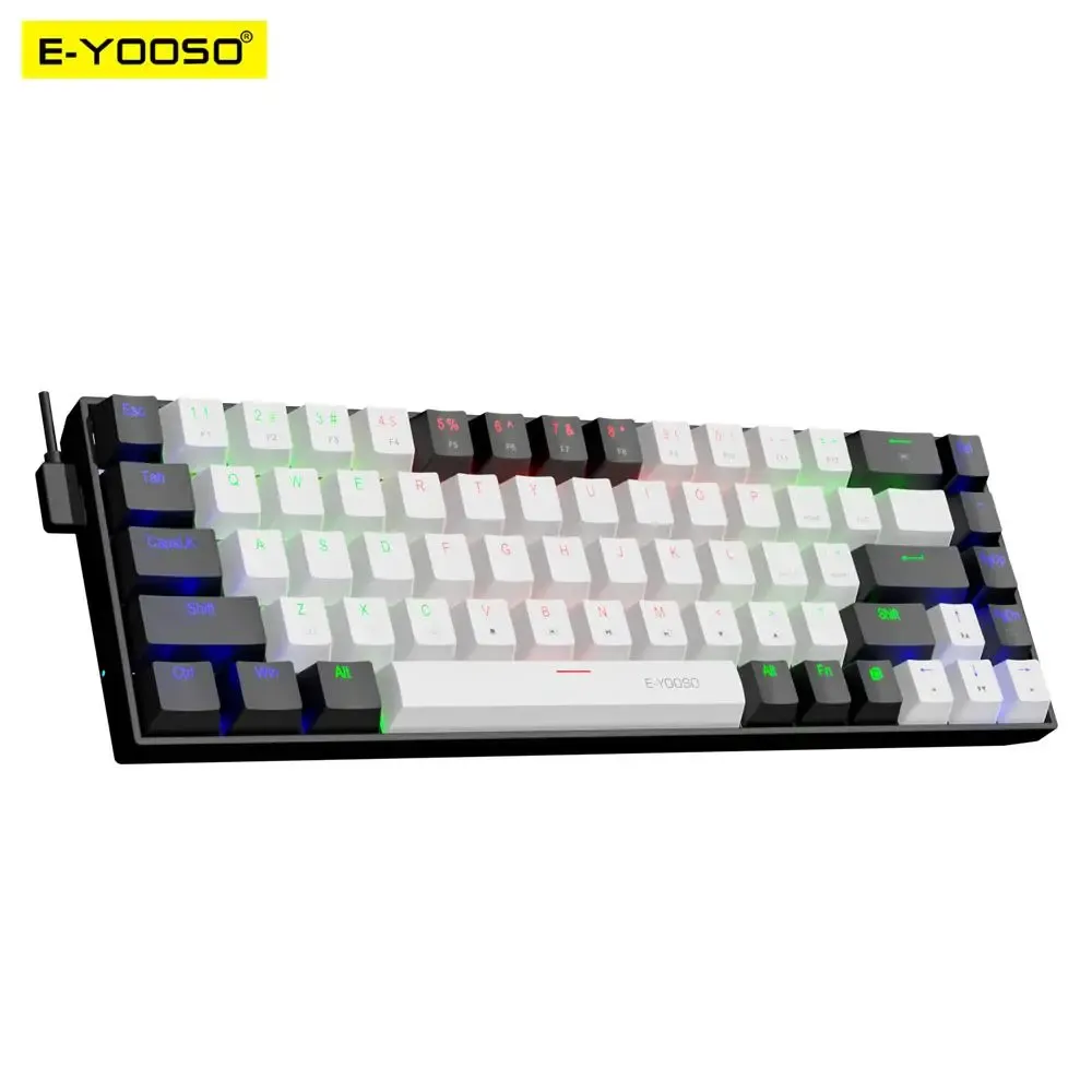 E-YOOSO Z686 : clavier mécanique filaire compact 68 touches hot-swap