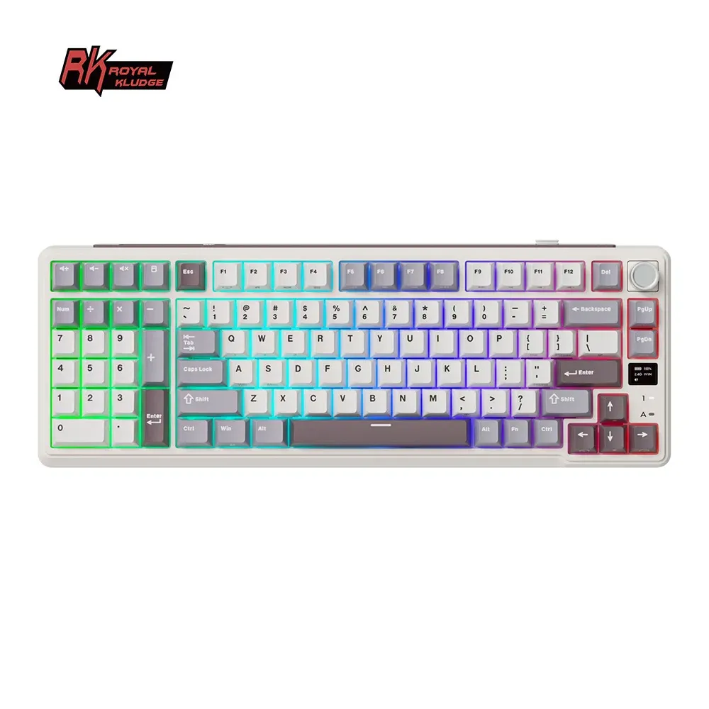 Royal Kludge L98 : clavier mécanique sans fil 95 % pour gaucher, tri-mode, RGB et hot-swap
