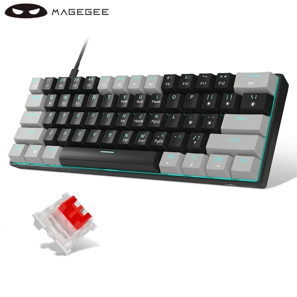 Clavier mécanique compact MageGee rétroéclairé bleu