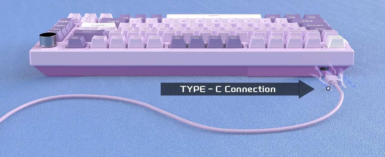 MageGee SKY81 : clavier mécanique compact 75 % RGB à bouton rotatif
