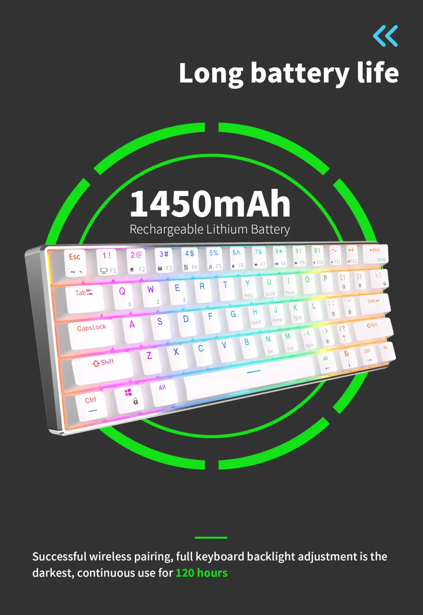 Clavier mécanique compact RK61 Pro tri-mode en aluminium, hot-swap et PBT