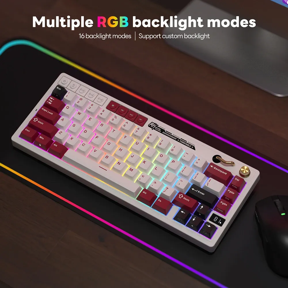 Royal Kludge M65 : clavier mécanique compact tri-mode avec écran batterie