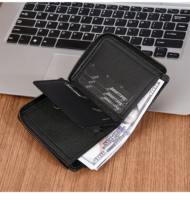Portefeuille homme zippé Baellerry RFID compact