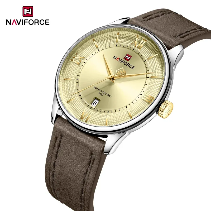Montre NAVIFORCE NF9272L quartz calendrier en cuir 3 ATM
