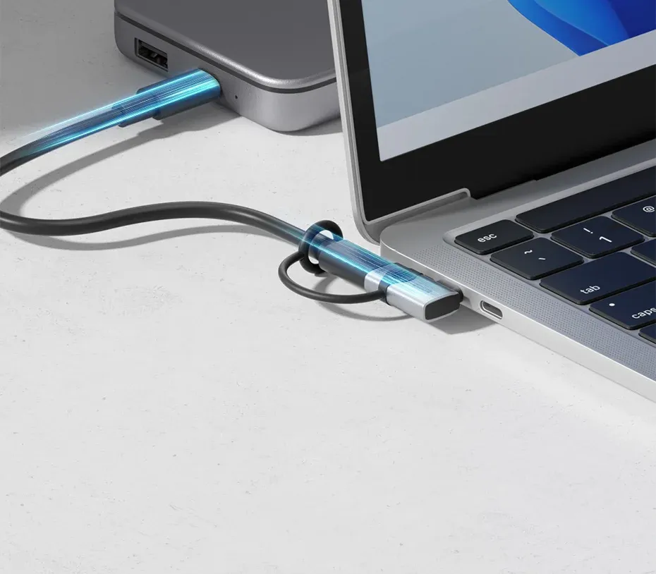 Adaptateur USB-C coudé 240 W Hagibis avec lanière