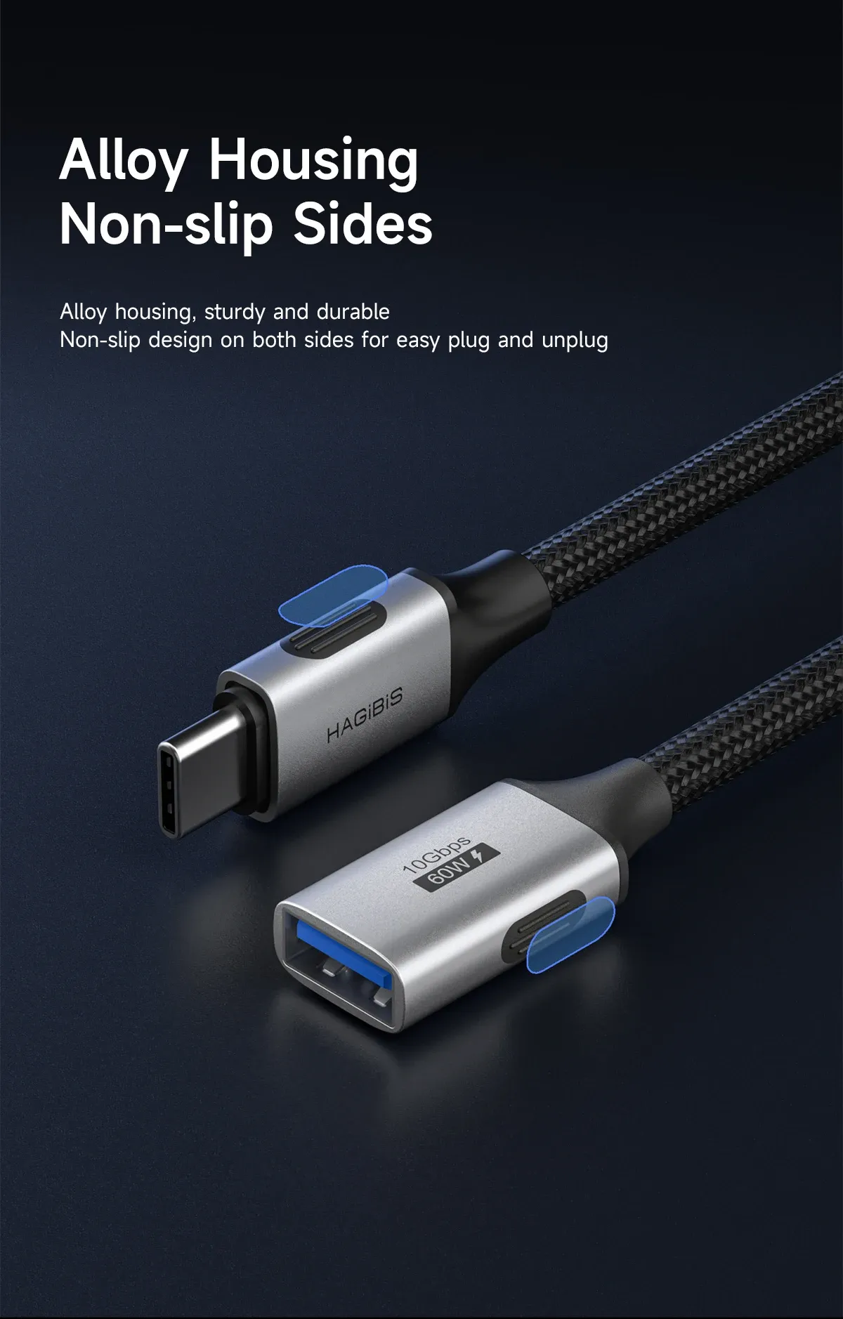 Adaptateur OTG USB-C vers USB 10 Gbit/s Hagibis