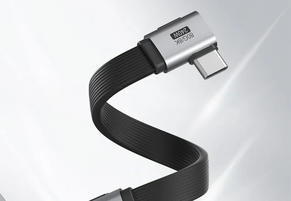 Câble USB-C coudé court Hagibis pour charge et données