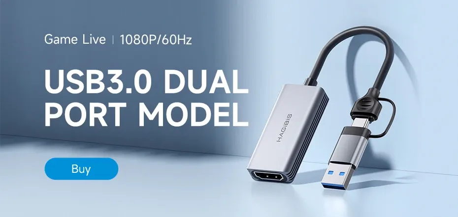 Carte d’acquisition vidéo Hagibis USB 3.0 HDMI 4K pour streaming et capture