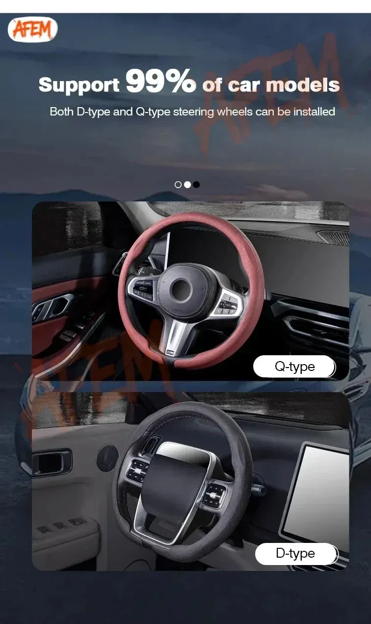 Housse de volant Nappa 8D pour Smart Fortwo et Forfour