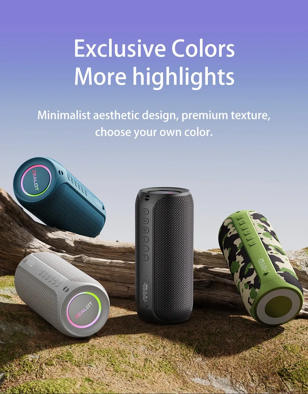 Enceinte Bluetooth portable Zealot S32 Max IPX5 à basses renforcées