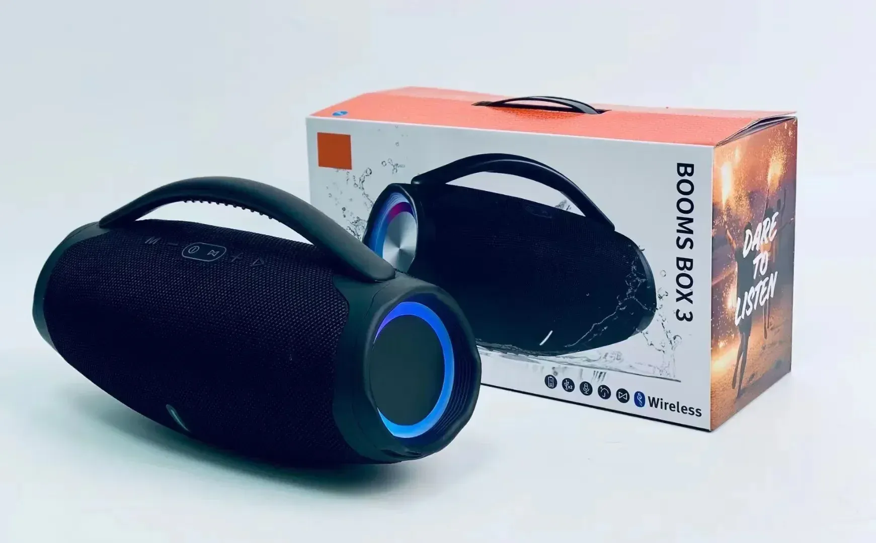 Enceinte Bluetooth portable 2.1 avec éclairage et basses renforcées