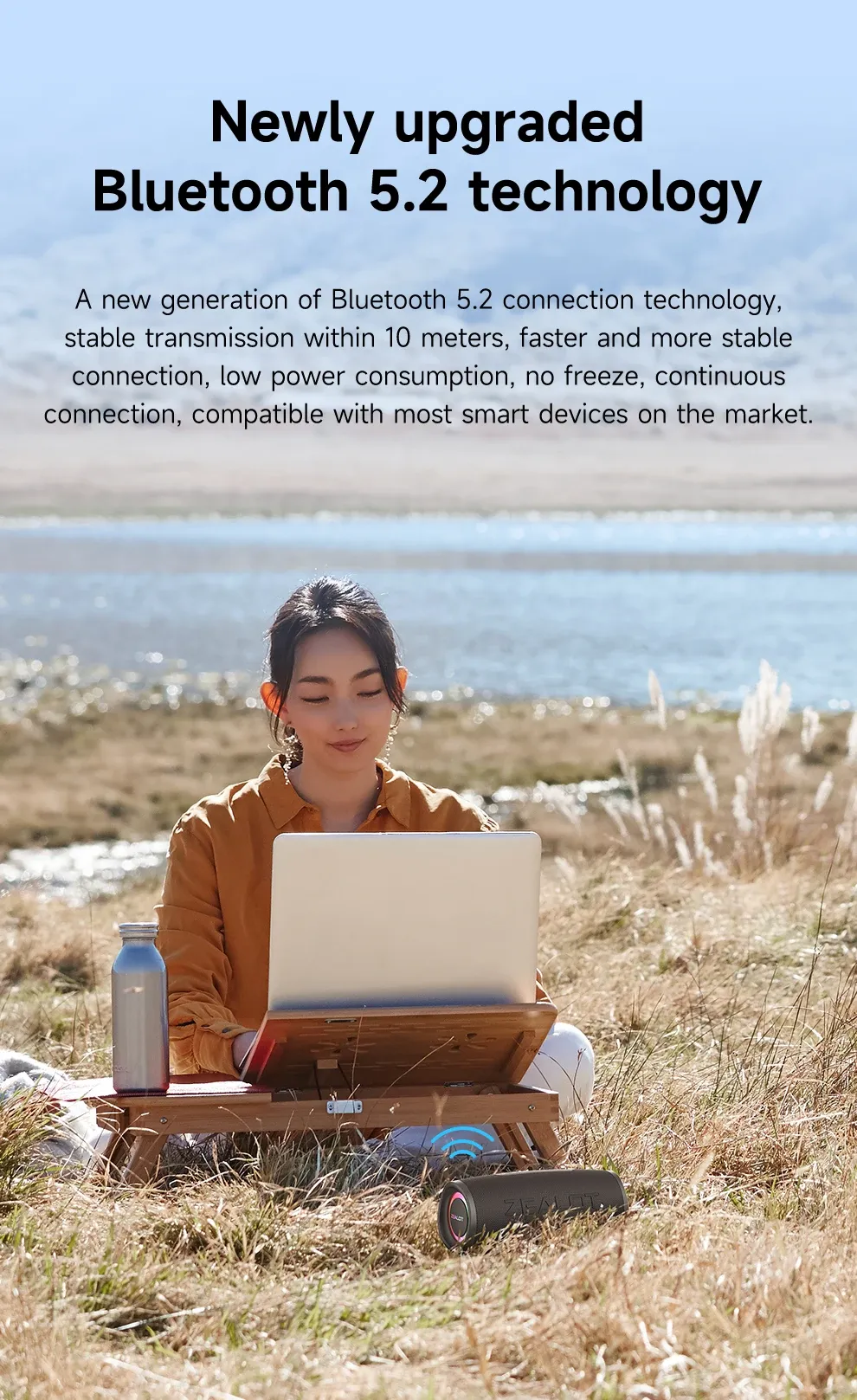 Enceinte Bluetooth ZEALOT S56 40 W étanche pour l’extérieur