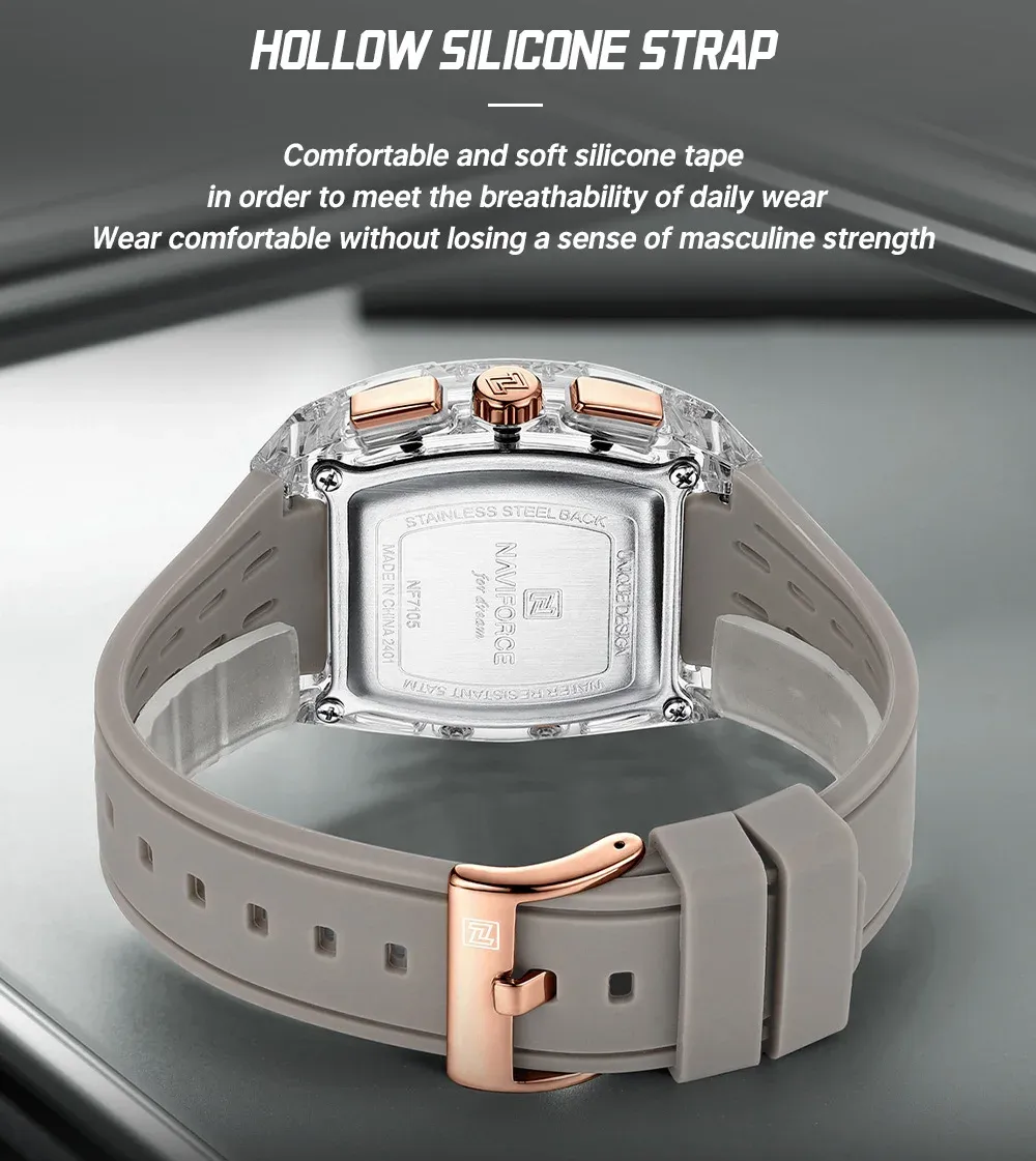 Montre NAVIFORCE NF7105 Quartz sport 5ATM
