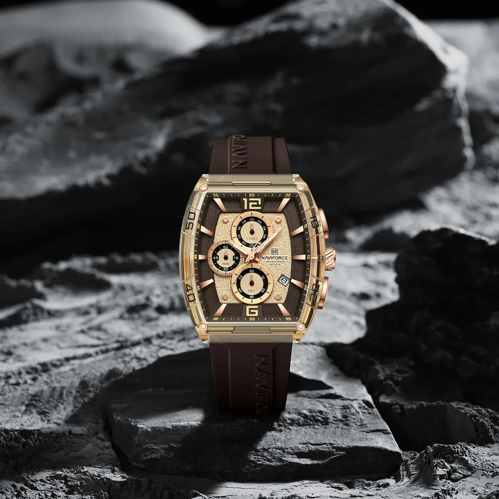 Montre quartz NAVIFORCE 6101 sport lumineuse en silicone
