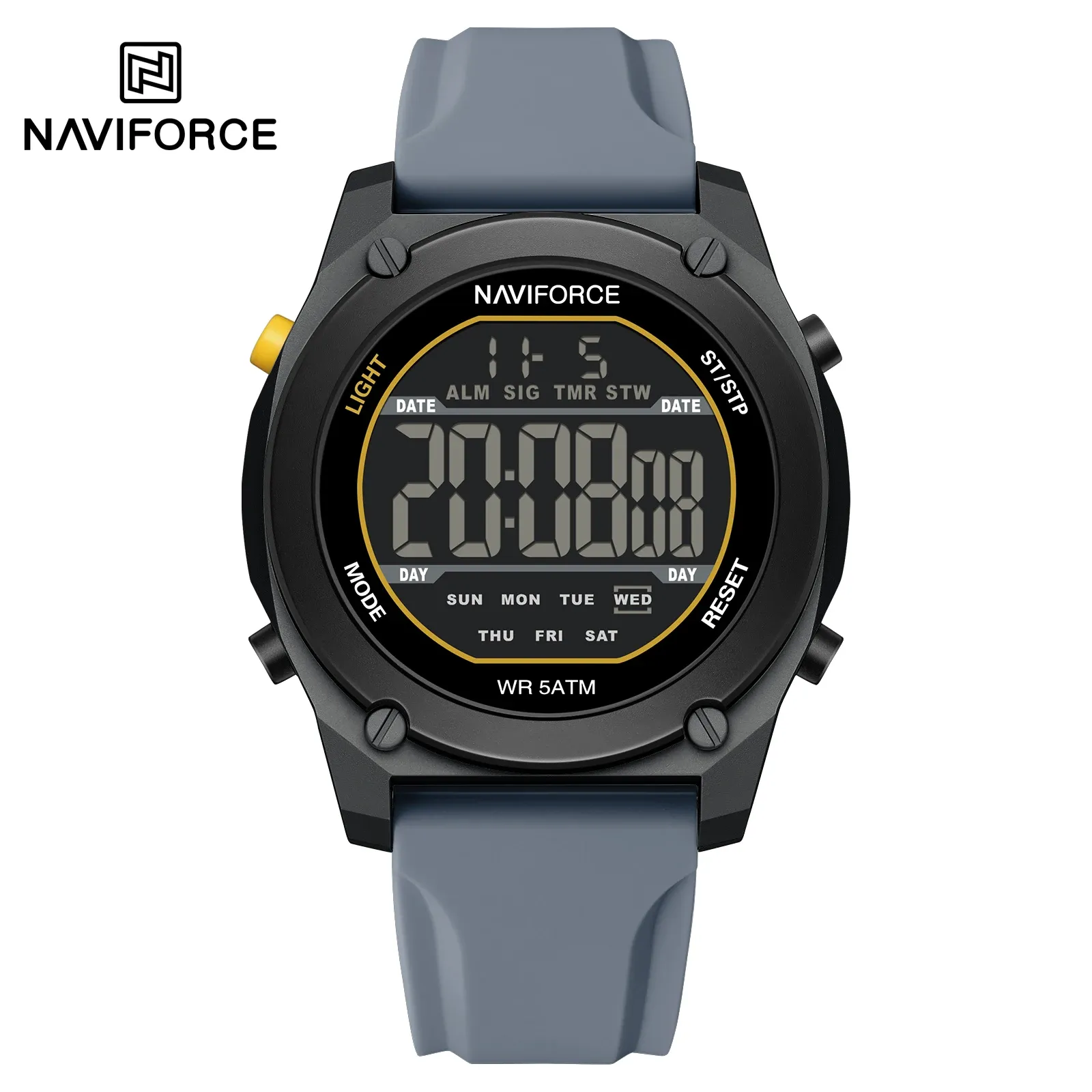 Montre numérique sport NAVIFORCE 7134 à calendrier lumineux