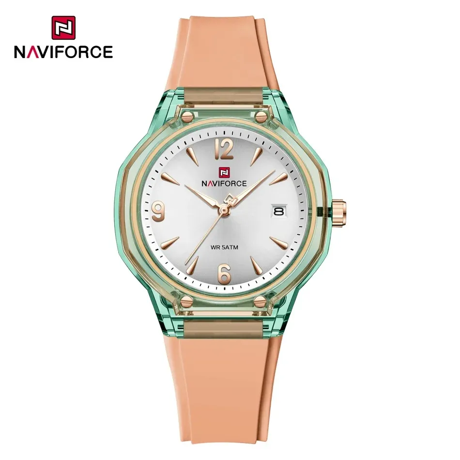 Montre femme NAVIFORCE NF6110 lumineuse 3ATM en silicone