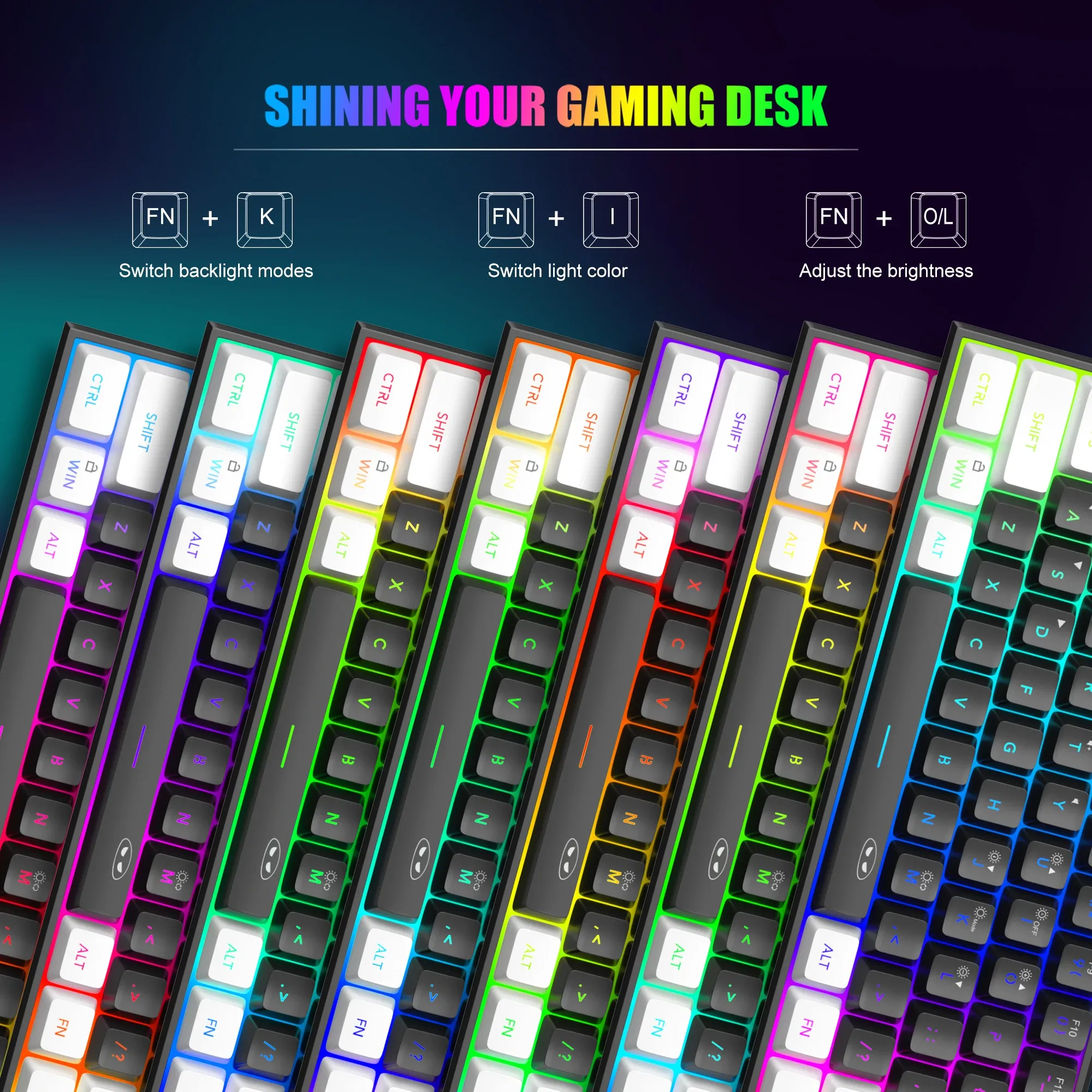 MageGee TS91 : clavier filaire compact 61 touches RGB