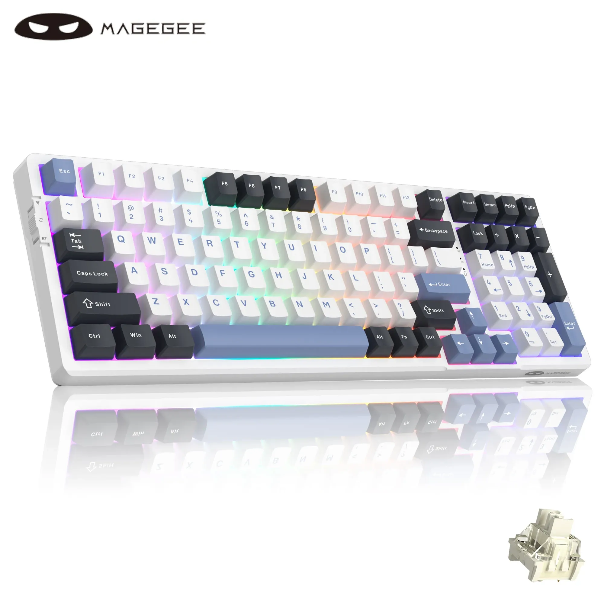 MageGee Light100 : clavier mécanique 98 touches tri-mode hot-swap