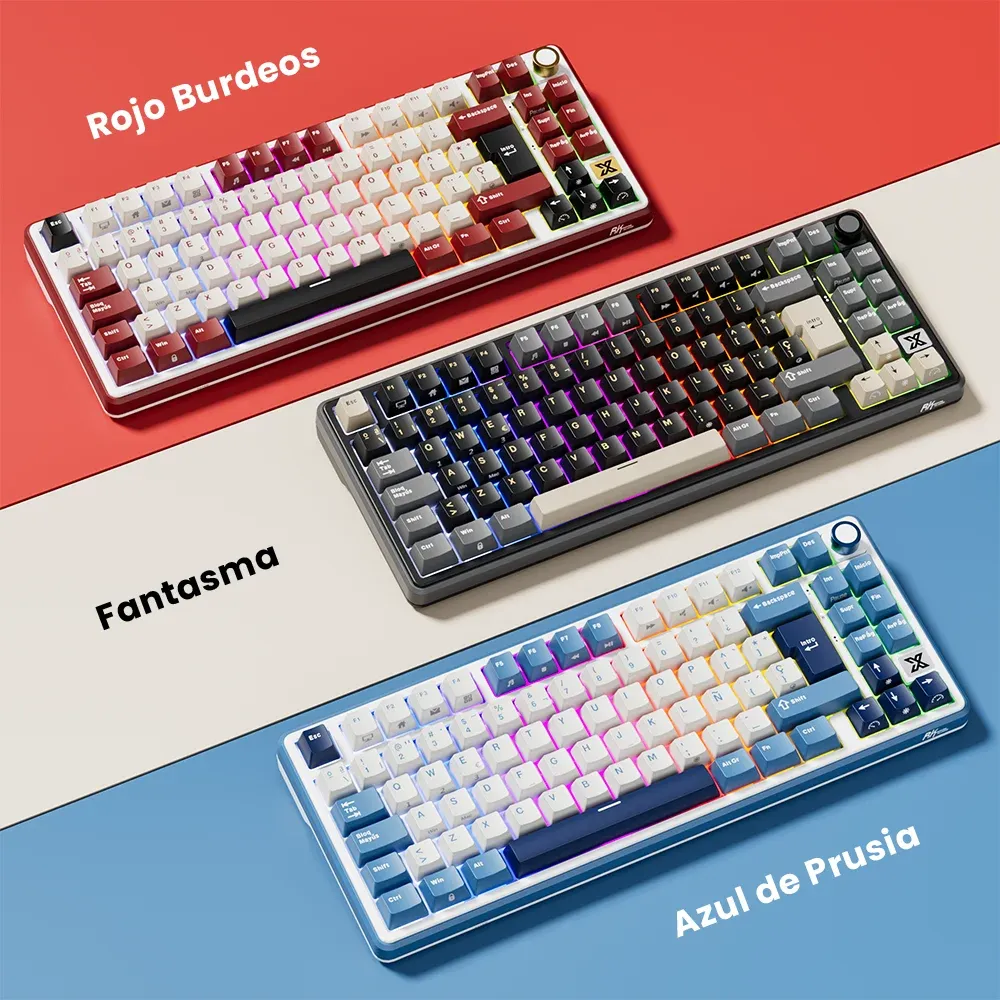 Royal Kludge X87 sans fil espagnol RGB hot-swap