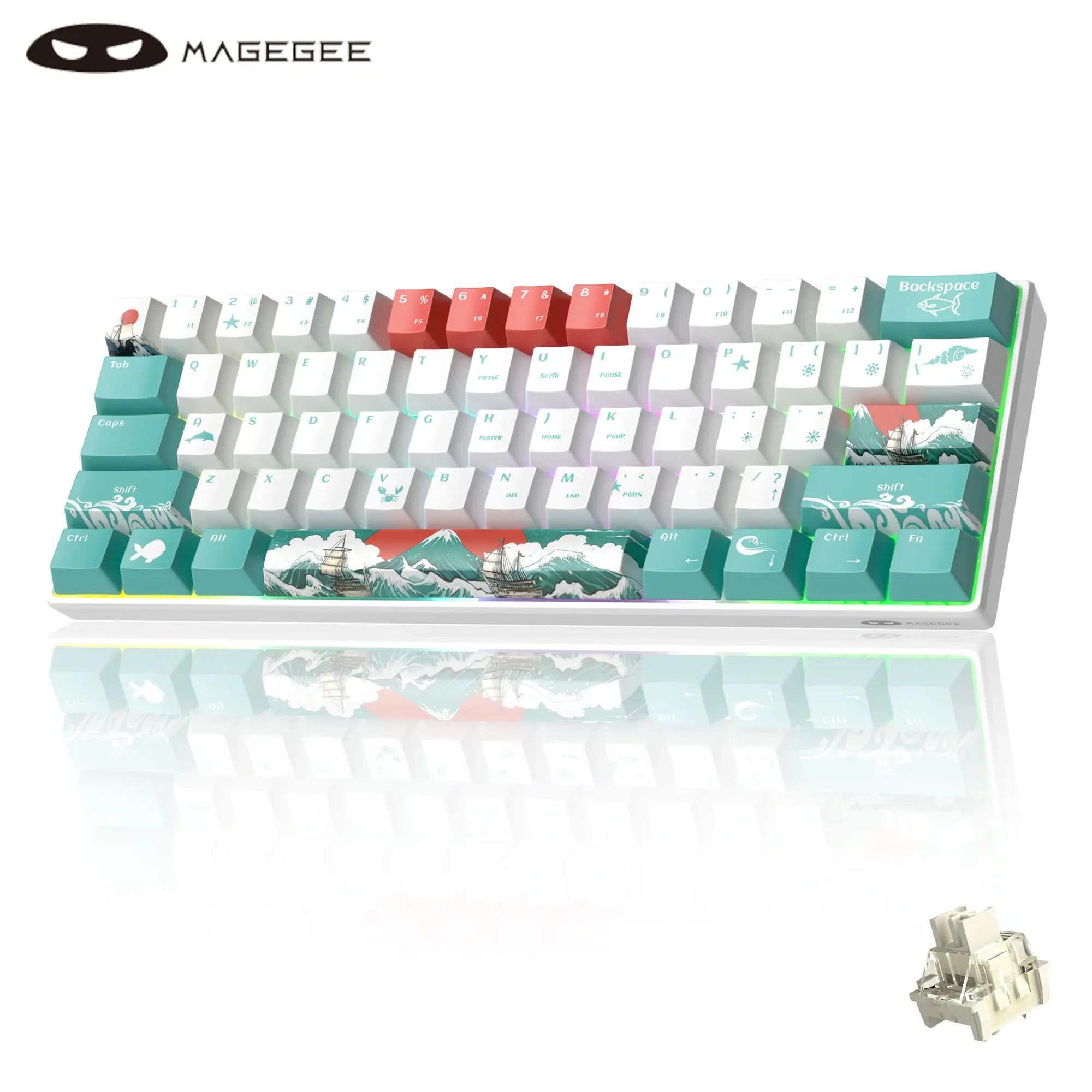 MageGee P1 : clavier mécanique compact 61 touches hot-swap RVB